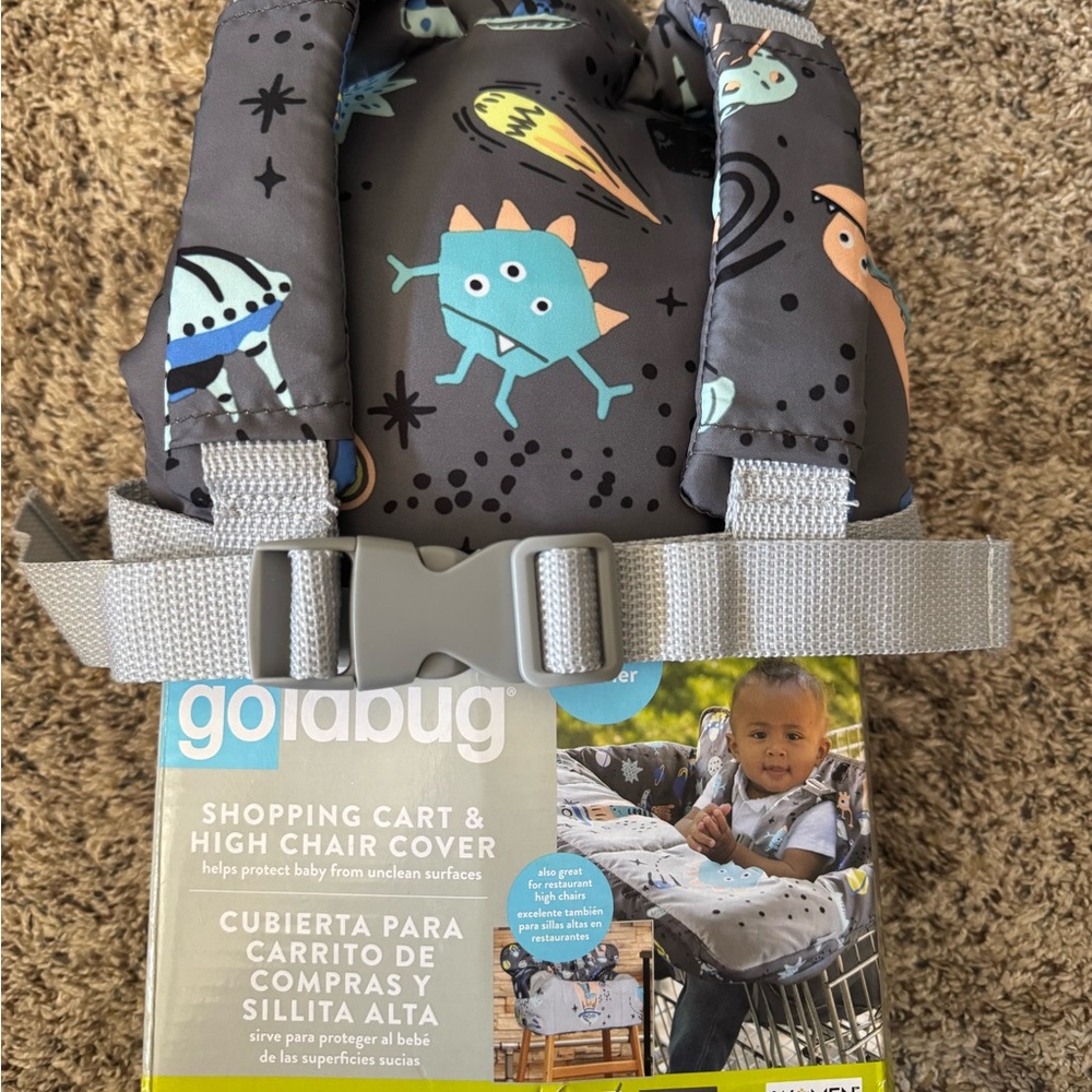Goldbug Shopping Cart & High Chair Cover with Dinosaur Print